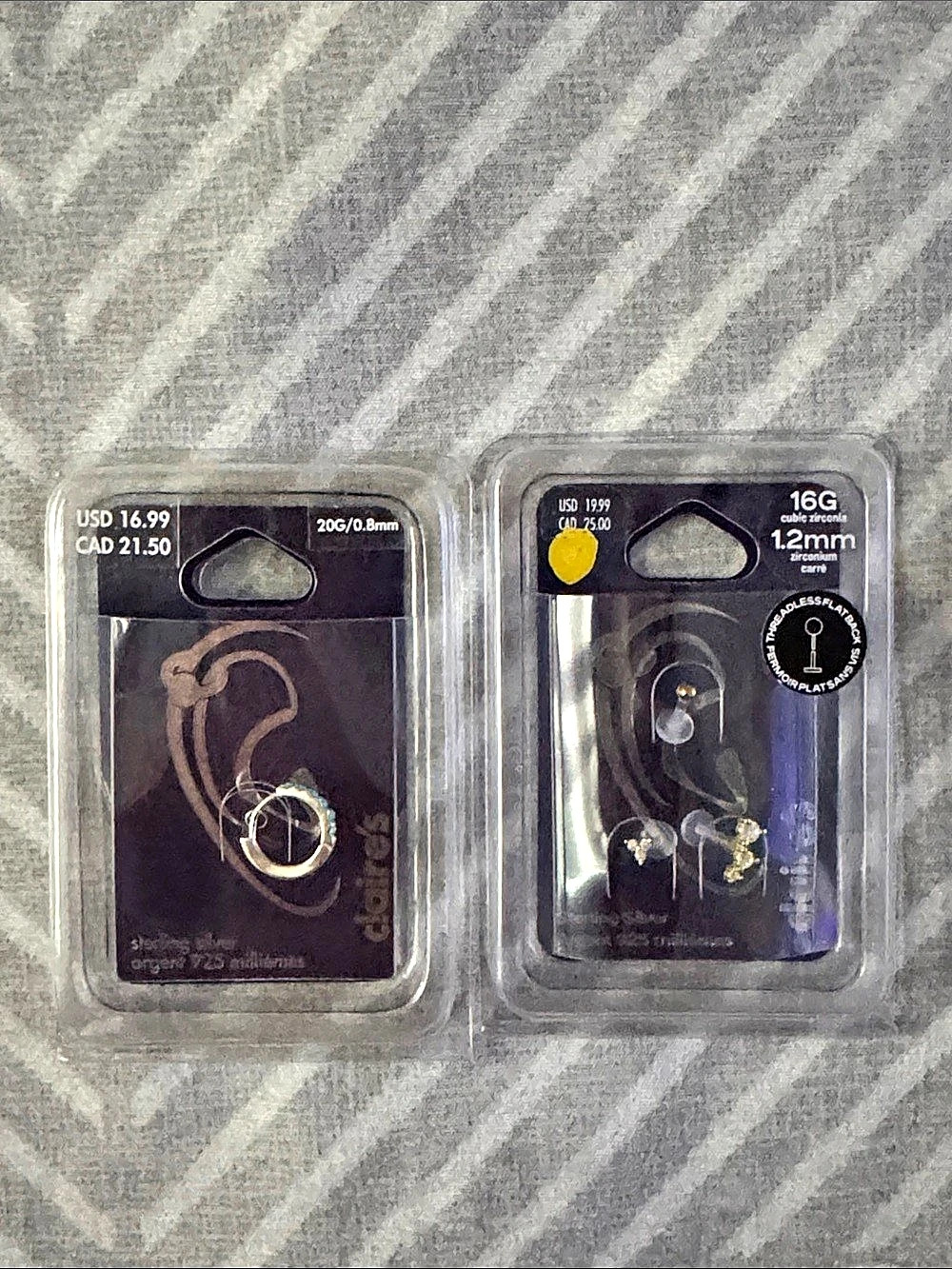Claire's cartilage rings lot